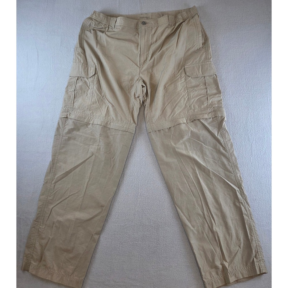 Columbia Omni-Wick Convertible Cargo Pants Men's XL 32L Khaki Hiking Outdoor